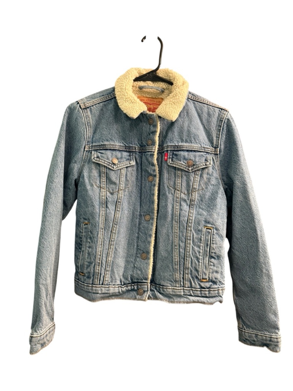 Levi’s Women’s Original Denim Trucker Jacket with Sherpa Lining